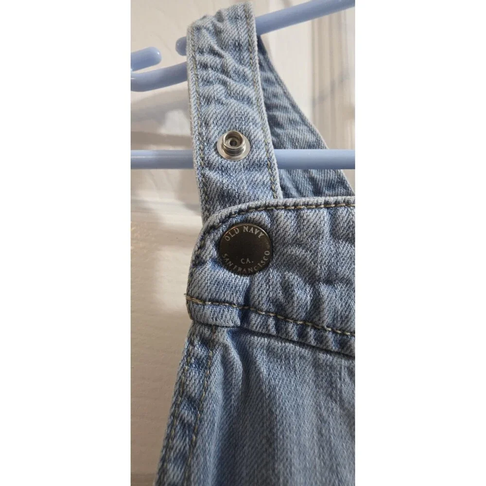 Old Navy Baby Girl Denim Blue Jean Ruffle Jumper Dress - Size 12-18 Months
